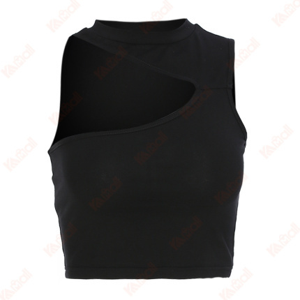 black cropped tank top